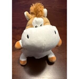 Cuddle Barn Plush Horse Stuffed Animal Toy White Tan Kids Comfort Pal